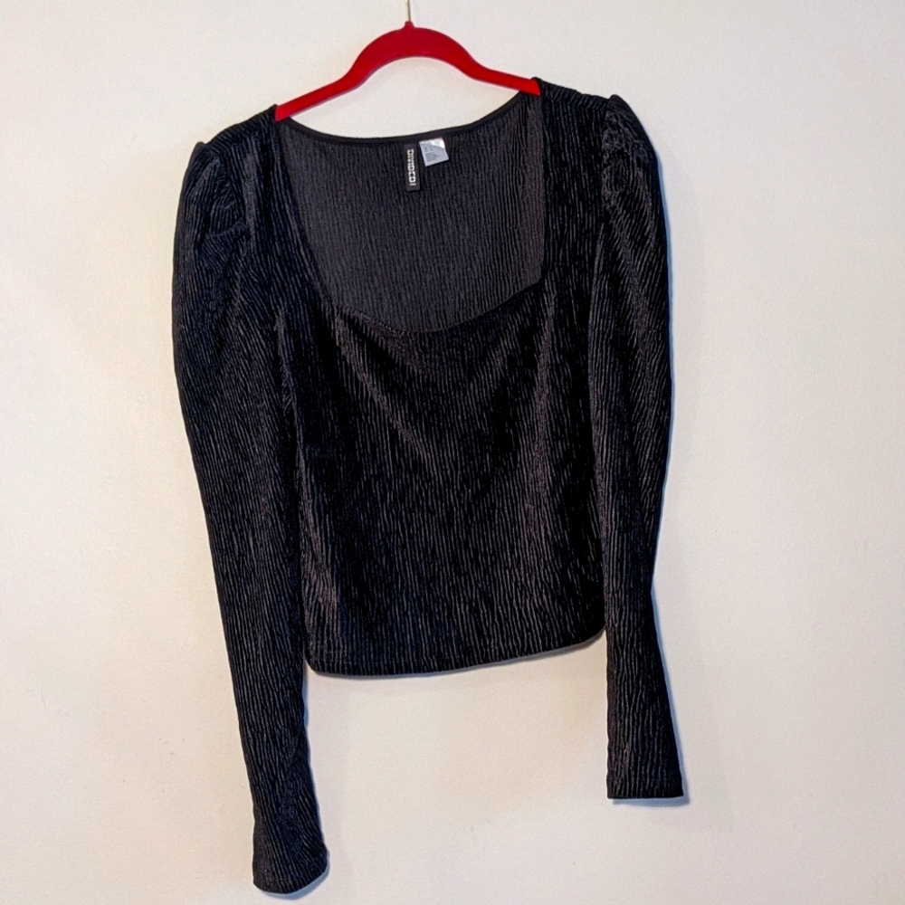 Velvet Square Neck Milkmaid Top